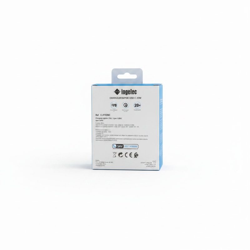 Chargeur Rapide USBC 20W 1 Port Ingelec