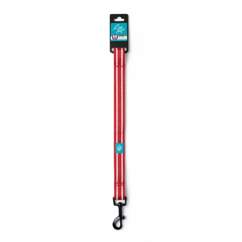 9733341 Laisse réfléchissante rouge M 120x2,0 cm Leo Pet