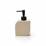 Distributeur de Savon à Poser Beige Moucheté et Pompe Noire
