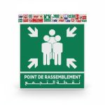 Plaque de Signalisation Point de Rassemblement et Pictogrammes