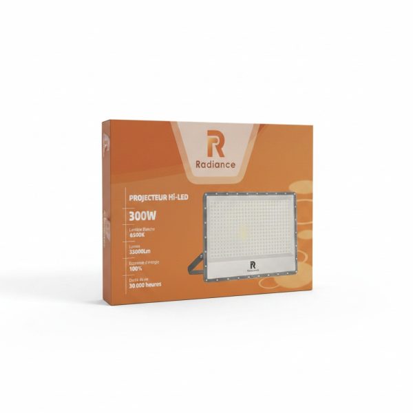 Projecteur Hi-LED 300W Lumière Blanche 6500K Radiance
