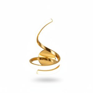 Applique Murale LED Design Spirale Finition Dorée