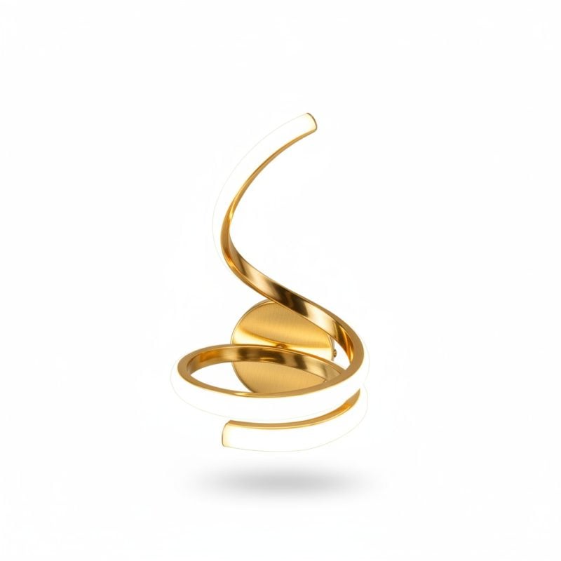 9799351 Applique Murale LED Design Spirale Finition Dorée