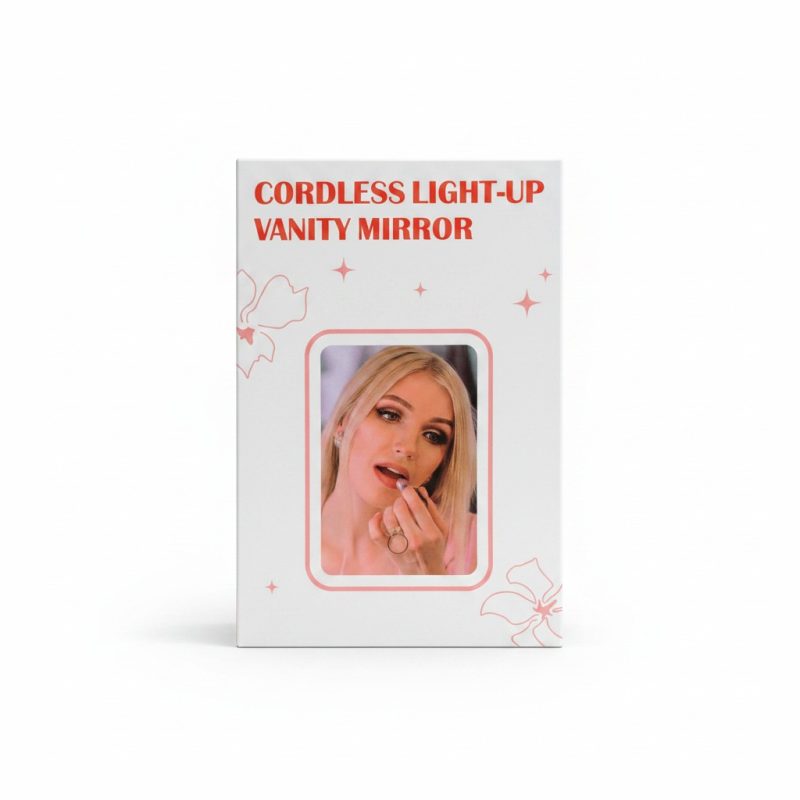 Miroir de maquillage LED rectangulaire sans fil