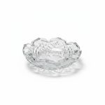 Coupelle décorative en verre ciselé, motif floral