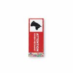 Plaque de signalisation Attention Chien Méchant Rouge et Blanc