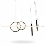 Suspension LED 3 Couleurs 40W Design Moderne Noir et Or