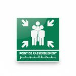 Plaque de Signalisation Point de Rassemblement et Pictogrammes