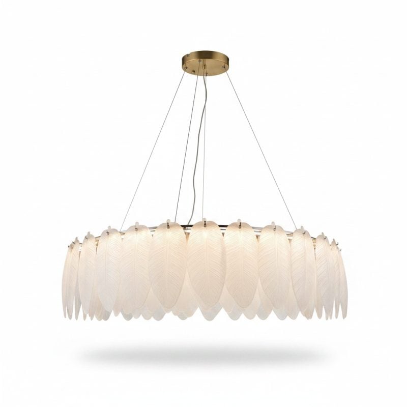 Suspension LED Cosy Plumes 80cm 3 Couleurs 105W