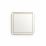Miroir LED Carré Doré 60x60 cm avec Touche Tactile