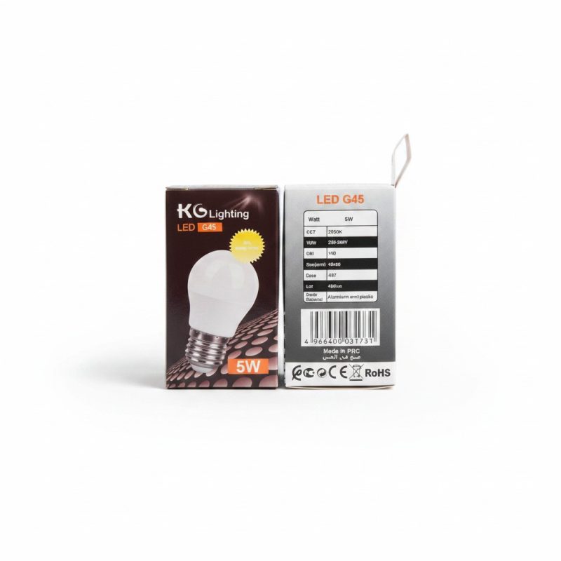Lampe LED Sphérique G45 E27 5W 3000K KG Lighting