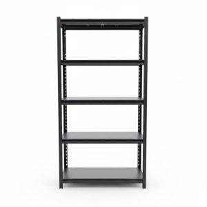 Étagère métallique noire 5 niveaux pour garage ou cave