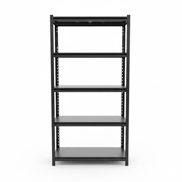 Étagère métallique noire 5 niveaux pour garage ou cave