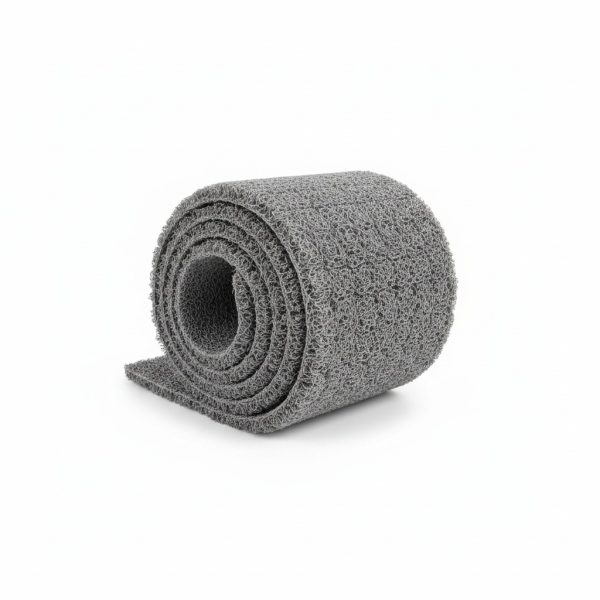 Paillasson Bouclé PVC Gris en Rouleau à la Découpe