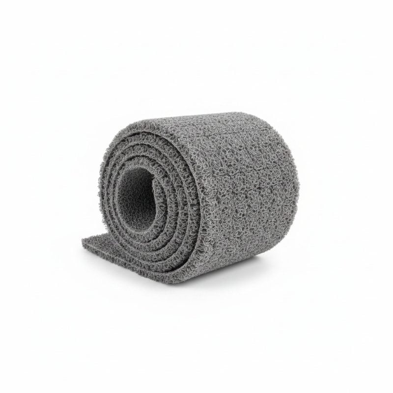 Paillasson Bouclé PVC Gris en Rouleau à la Découpe