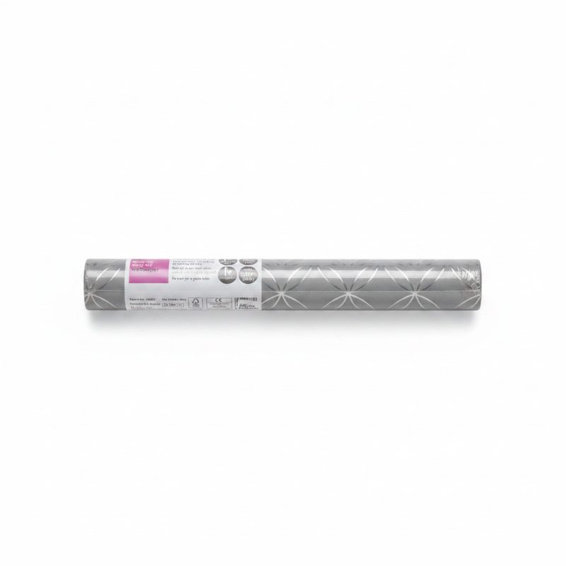 Papier Peint Intissé Geo Circles Gris 10m x 52cm