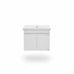 Meuble salle de bain PVC suspendu 60x48 cm blanc 3310-60