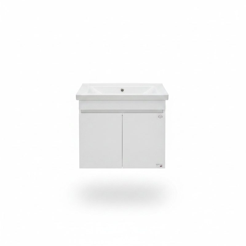 Meuble salle de bain PVC suspendu 60x48 cm blanc 331060