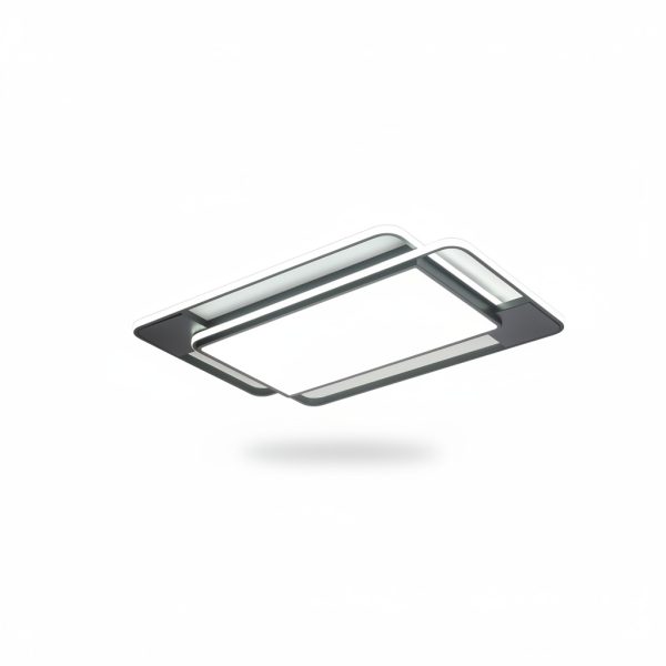 Plafonnier LED Noir 120W Design Moderne 3 Couleurs