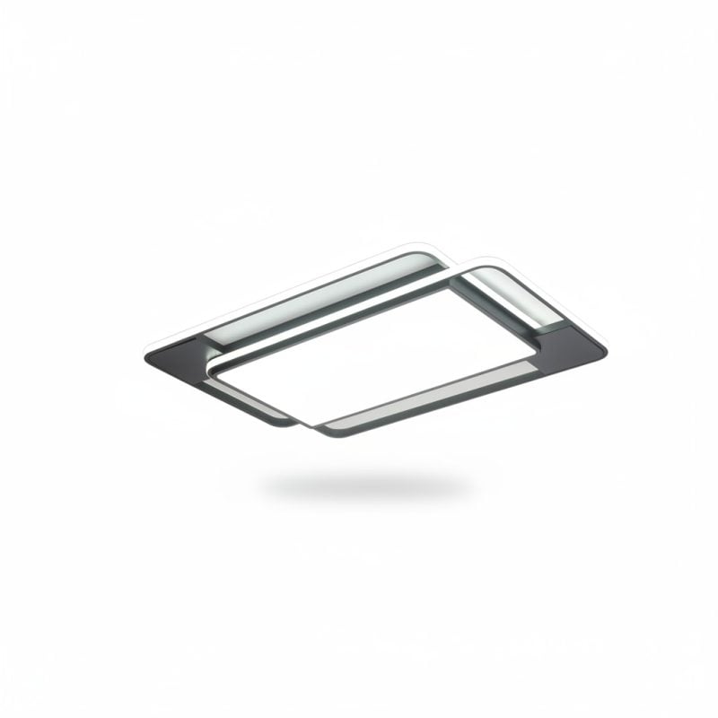 9629141 Plafonnier LED Noir 120W Design Moderne 3 Couleurs