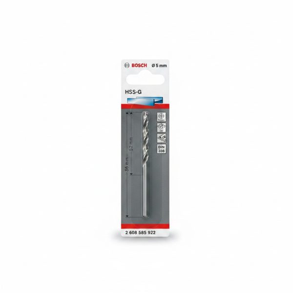 Foret à métaux HSS-G DIN 338, 5x86 mm, Bosch Professional
