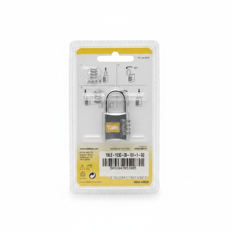 Cadenas à combinaison 4 chiffres 38mm Laiton YE3CB Yale