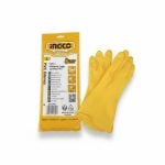 Gants de Protection PVC Jaunes Taille L 32cm Ingco HGVP01