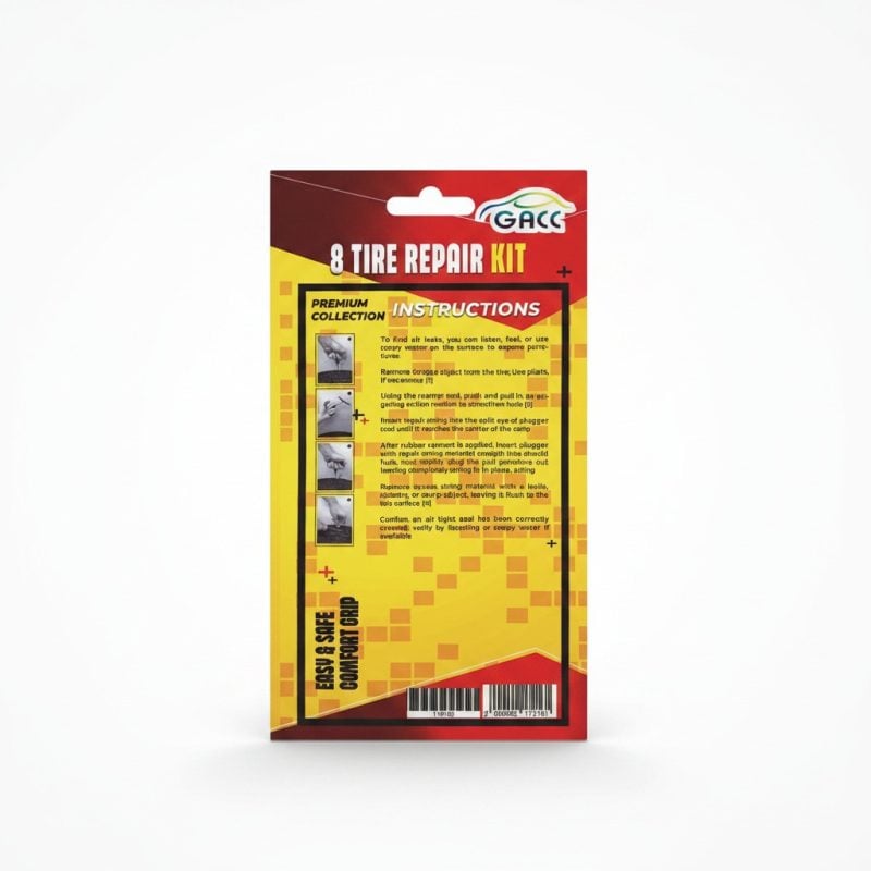 Kit de Réparation Mèche pour Pneu Tubeless GAC 8 Pièces
