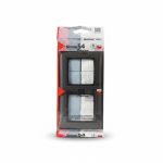 Cadre double noir mat pour appareillage Simon 54 Premium