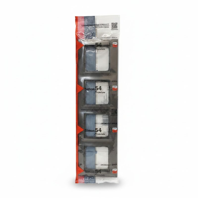 9191271 Cadre 4 Postes Graphite Simon 54 Premium