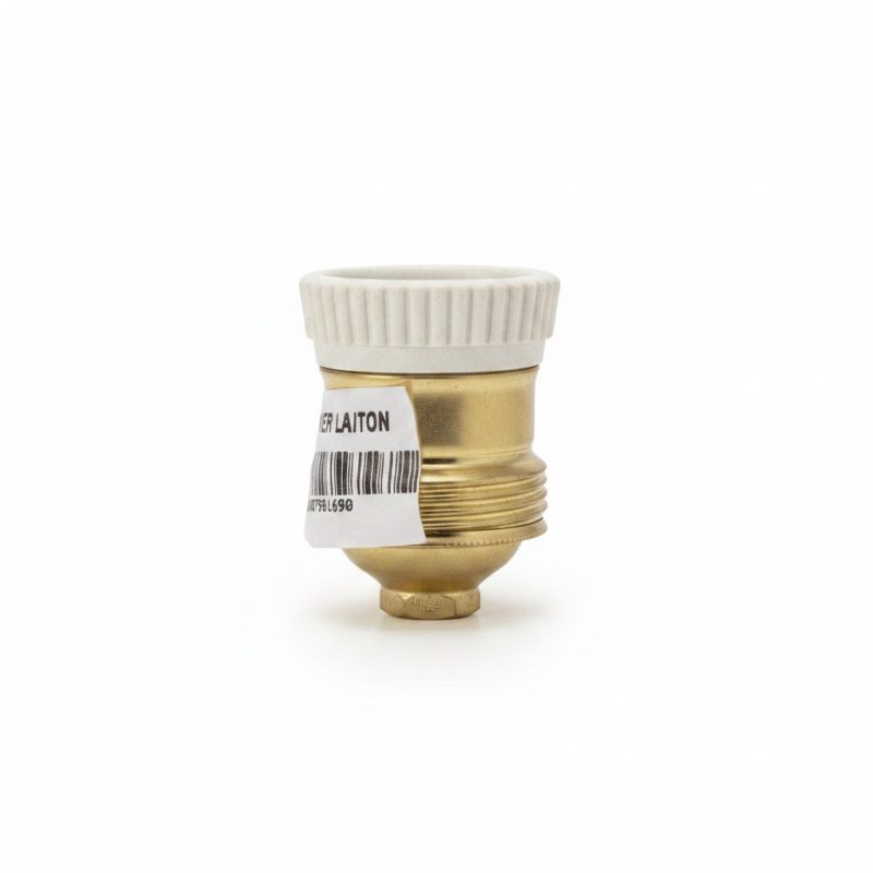Douille E27 en Acier Laitonné pour Luminaire et Suspension