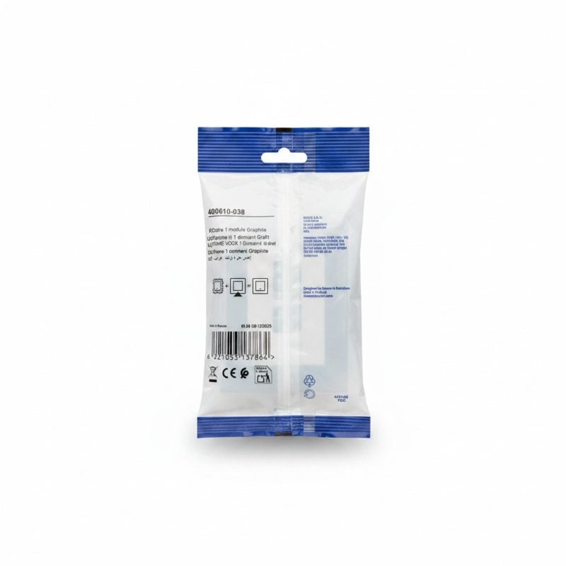 Plaque simple Graphite S24 Simon pour appareillage