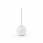 Brosse WC avec support sphérique blanc design