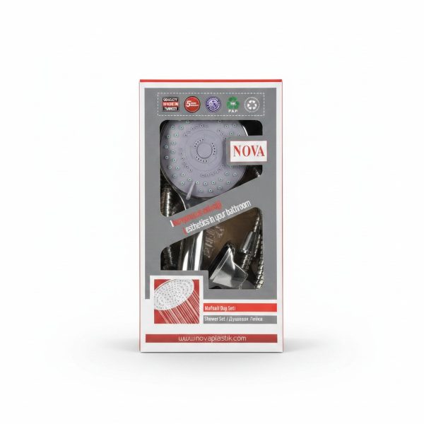 Set de Douche NOVA avec Flexible et Support Mural