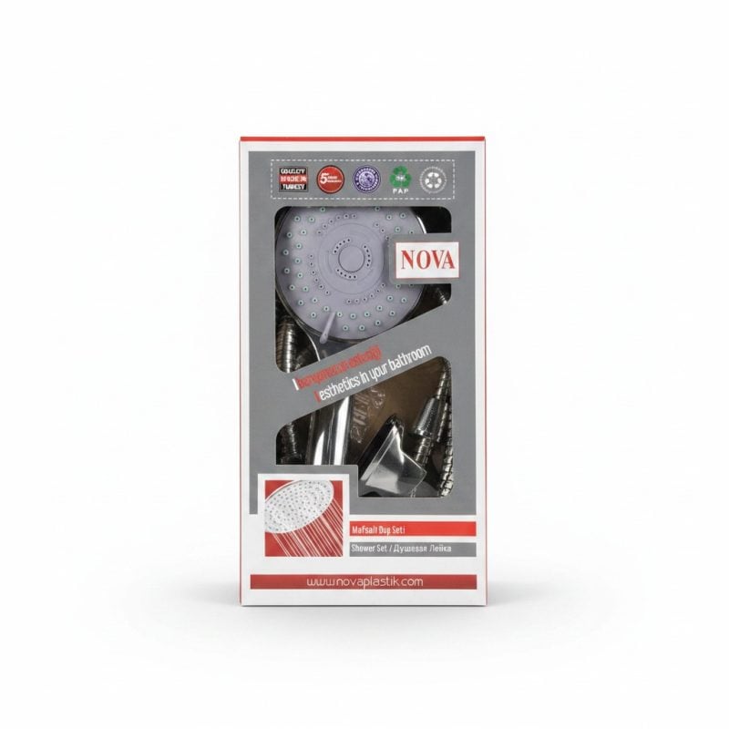 8169421 Set de Douche NOVA avec Flexible et Support Mural