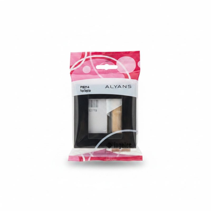 Plaque de finition simple noir Karla ALYANS P8214