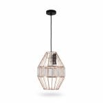Suspension Crystal Pragas Cuivré D20 cm E14