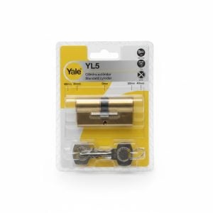 Cylindre de serrure standard YL5 30x30mm Laiton Yale