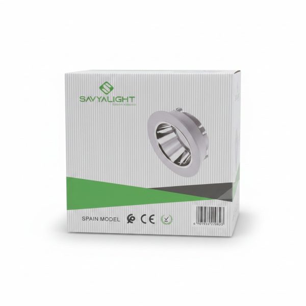 Spot Encastrable Rond GU10 Blanc et Chrome Savyalight