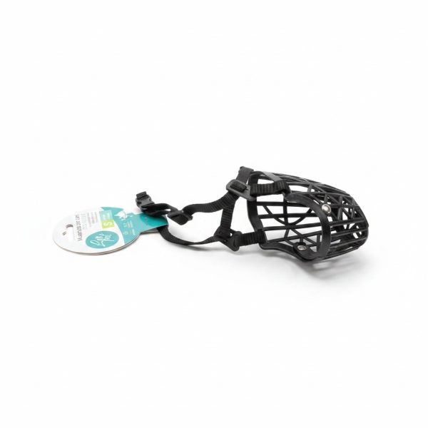 Muselière Panier en Plastique et Nylon Noir Taille S Eco Pet