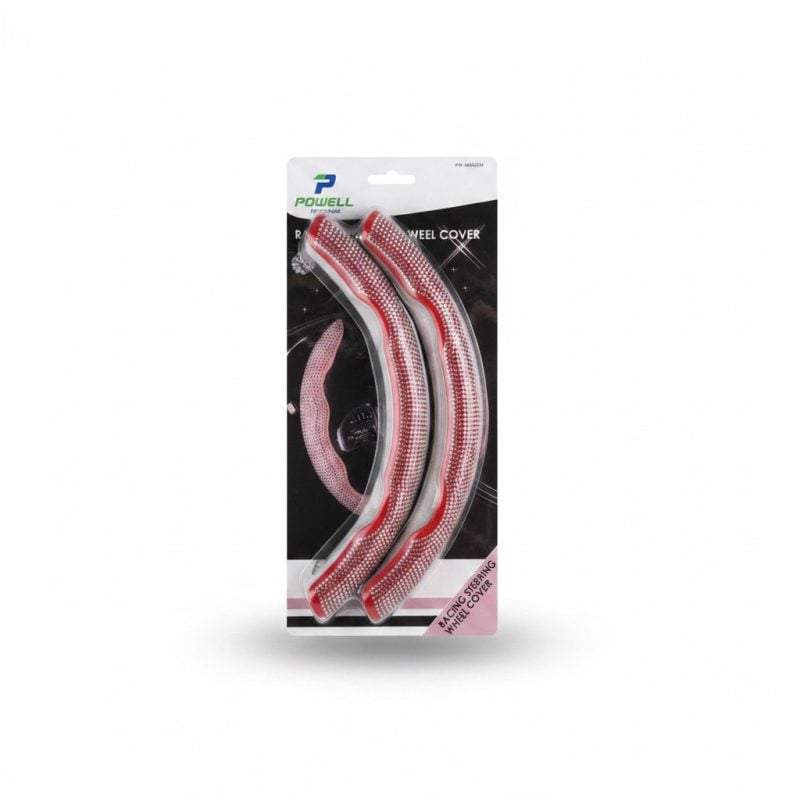 Couvrevolant racing strass rouge 2 pièces POWELL