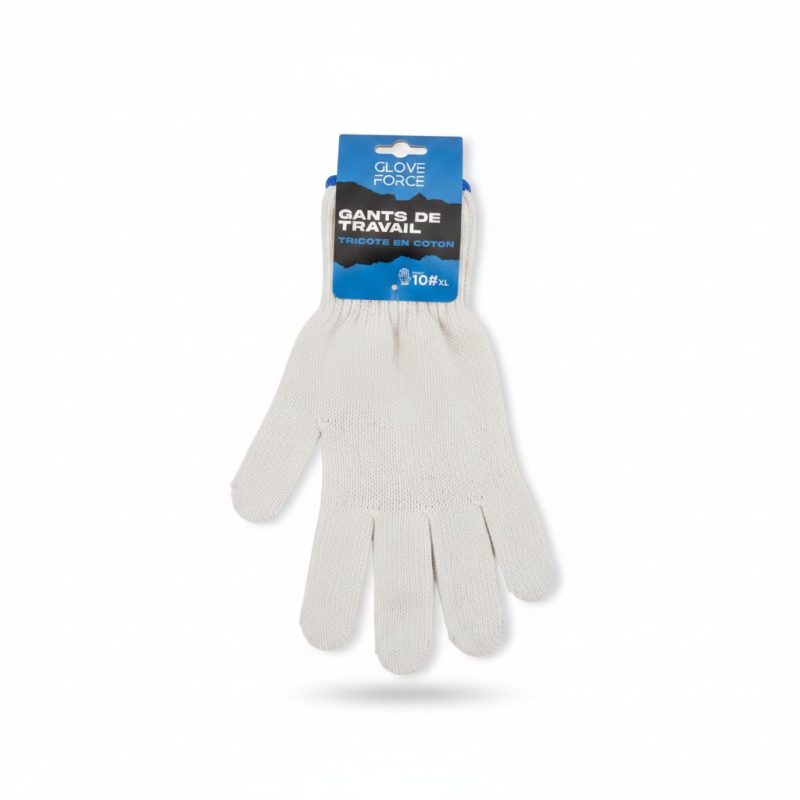 Gants de Travail en Coton Tricoté Taille 10/XL Glove Force