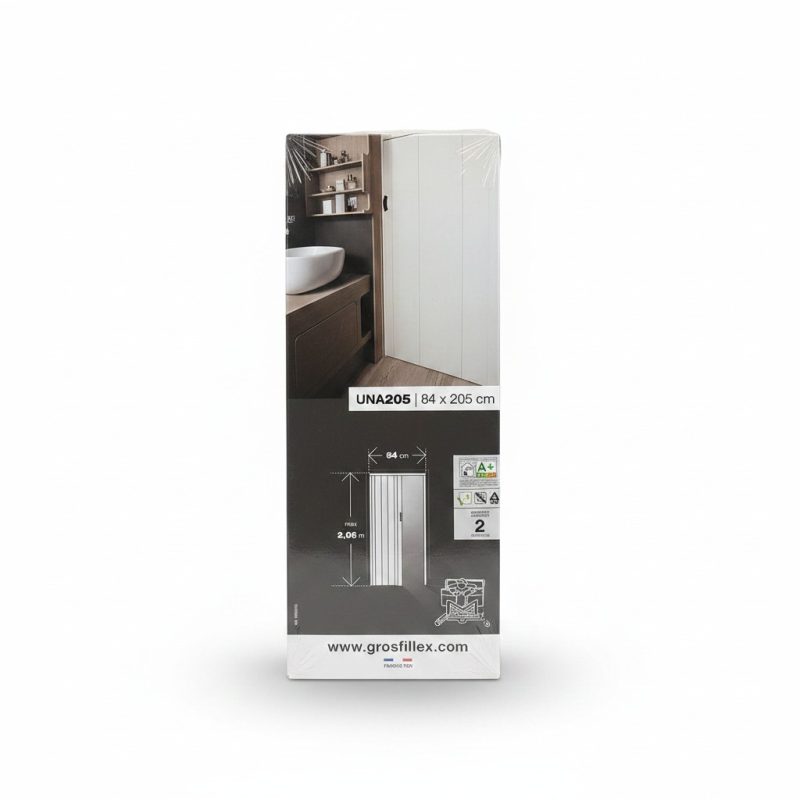Porte accordéon PVC Una blanche 84x205cm  Grosfillex