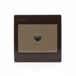 Prise RJ45 Cat.6 UTP Marron Musik Ingelec