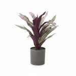 Plante artificielle Tradescantia violette en pot effet béton
