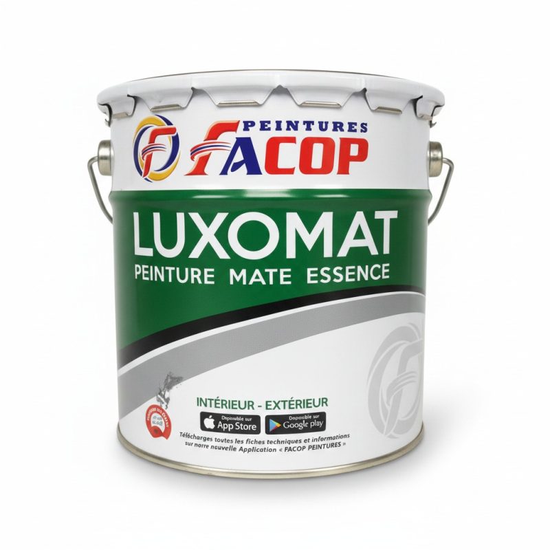Peinture mate Luxomat Blanc 5 Kg Intérieur/Extérieur FACOP