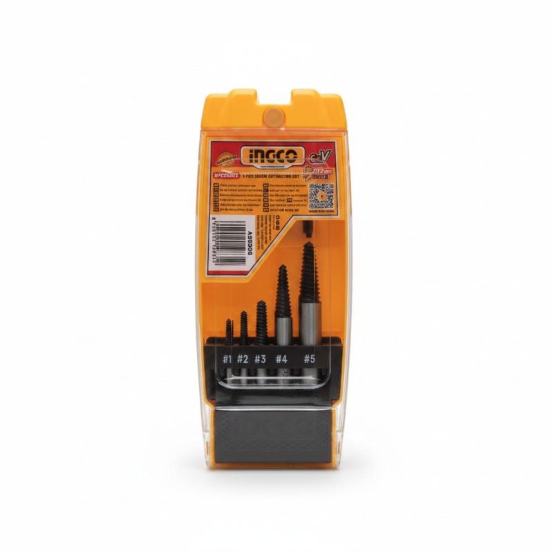 Jeu 5 extracteurs de vis en Acier CrV INGCO ASE008