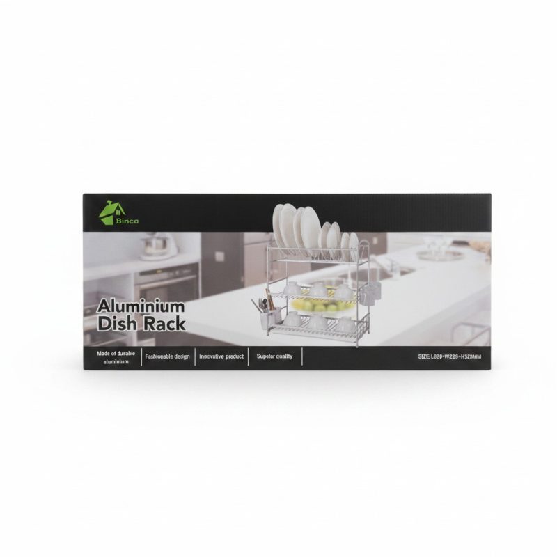 9423811 Égouttoir à Vaisselle en Aluminium 2 Niveaux Binca 62cm
