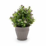 Plante Artificielle en Pot avec Fleurs Violettes Décoratives