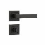 Poignée de porte Nobel Avanti WC Noir Mat sur Rosace Carrée